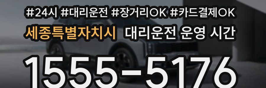세종특별자치시 대리운전 운영 시간