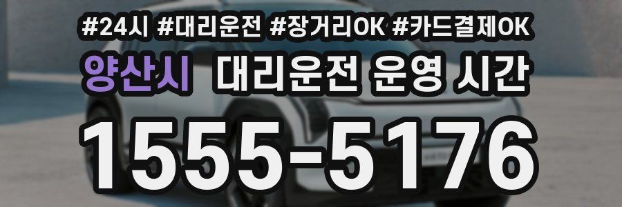 양산시 대리운전 운영 시간