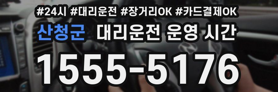 산청군 대리운전 운영 시간