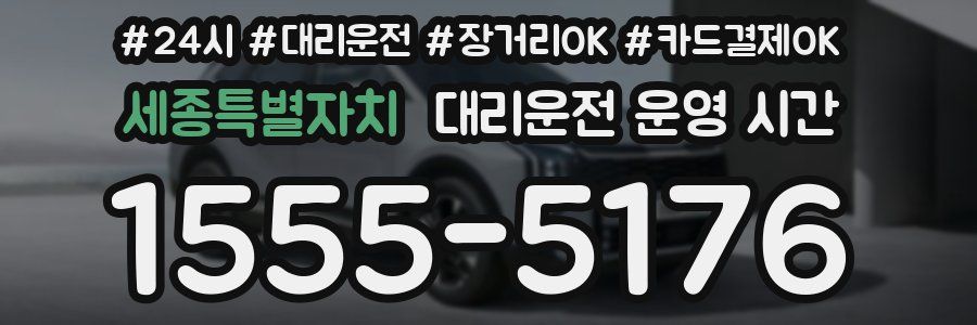 세종특별자치 대리운전 운영 시간