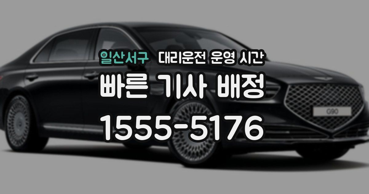 일산서구 대리운전 운영 시간