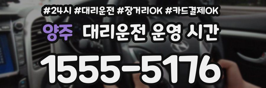 양주 대리운전 운영 시간