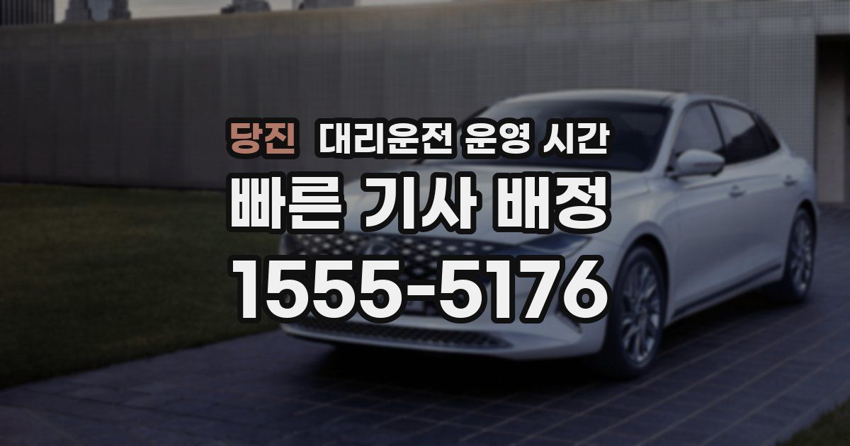 당진 대리운전 운영 시간