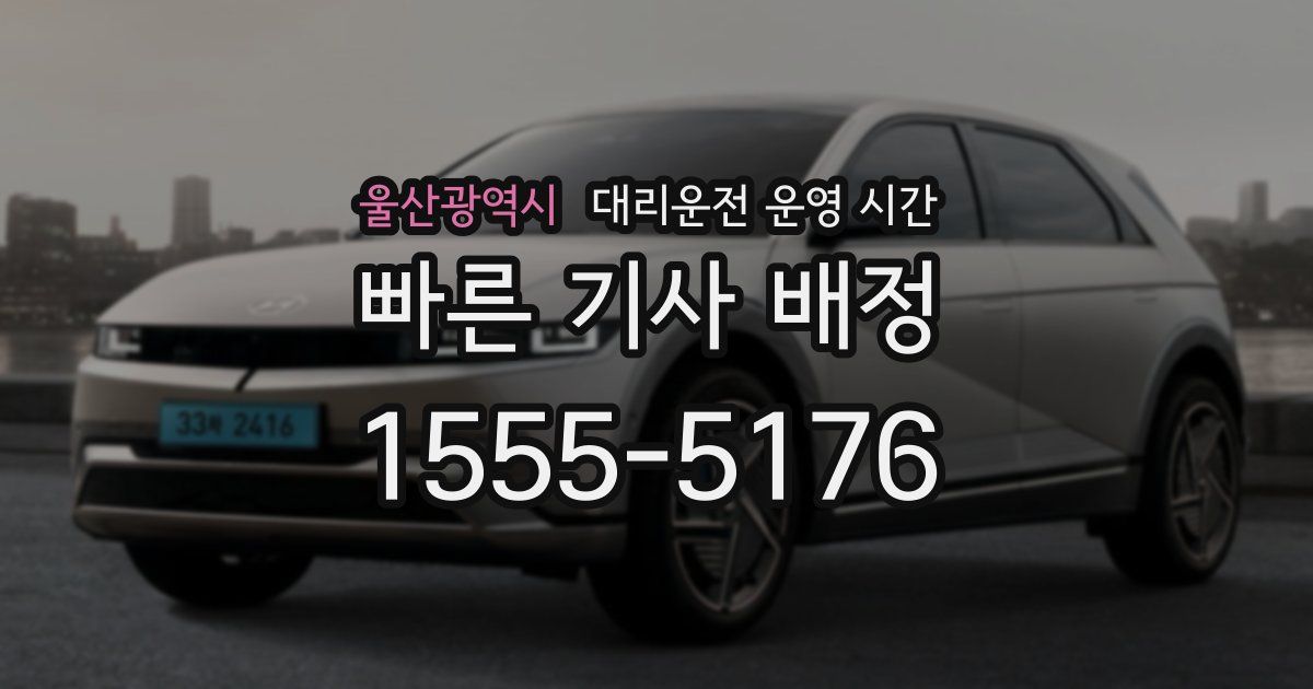울산광역시 대리운전 운영 시간
