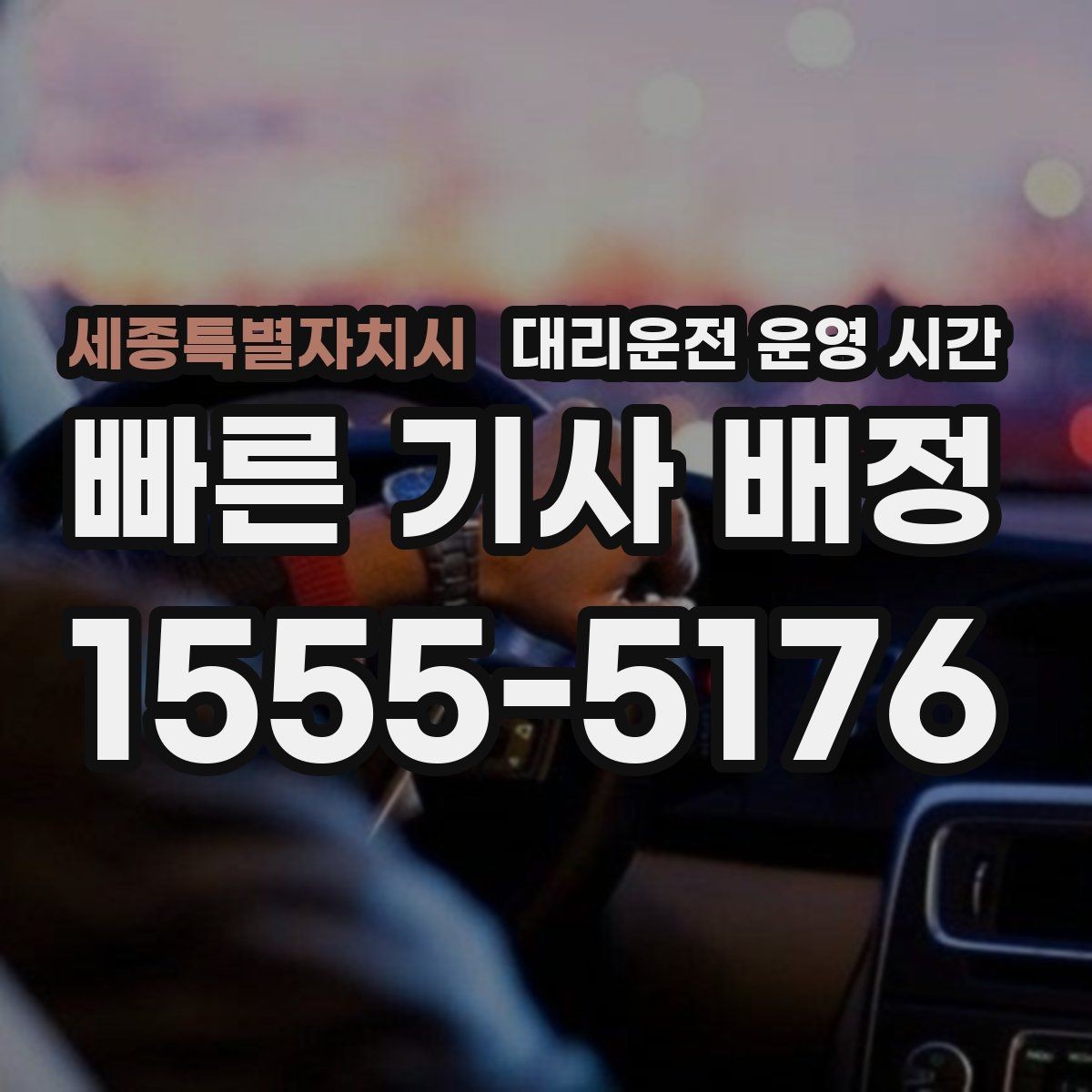 세종특별자치시 대리운전 운영 시간 평일 저녁과 심야 이용 차이