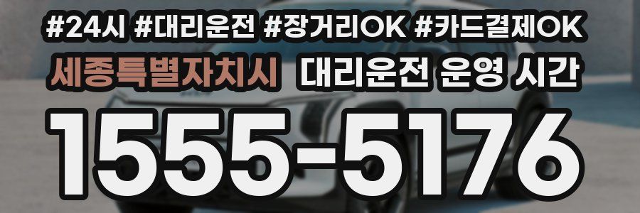 세종특별자치시 대리운전 운영 시간