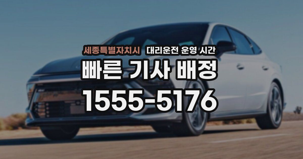 세종특별자치시 대리운전 운영 시간