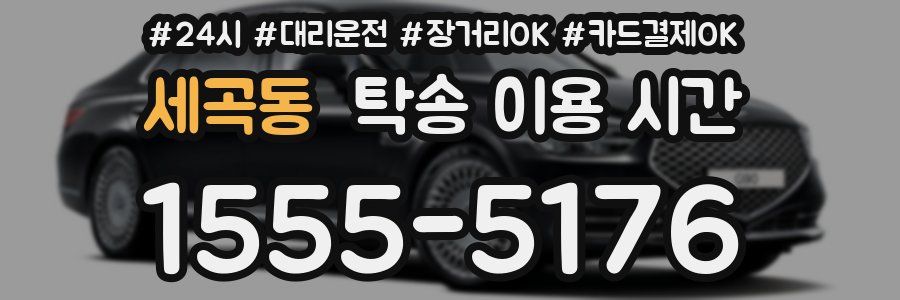 세곡동 탁송 이용 시간