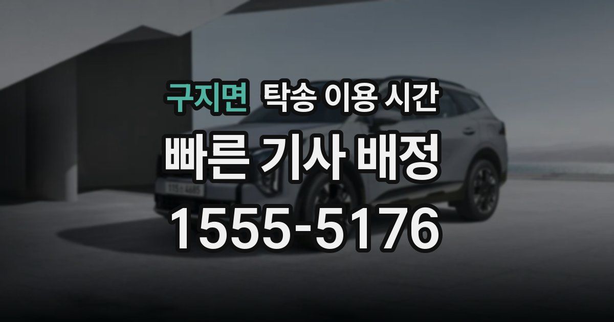 구지면 탁송 이용 시간