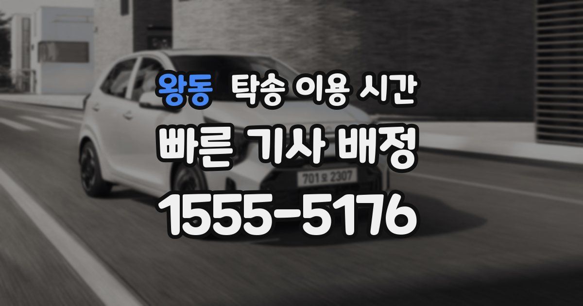 왕동 탁송 이용 시간