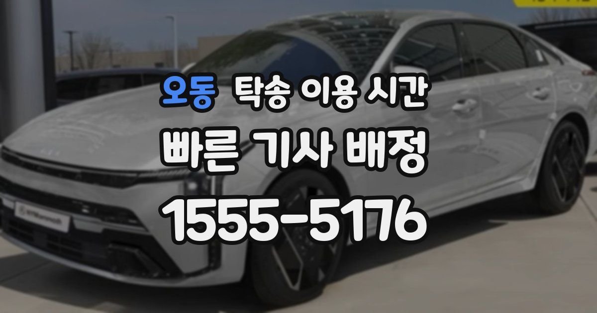 오동 탁송 이용 시간