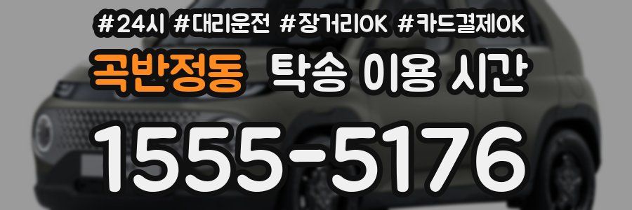곡반정동 탁송 이용 시간