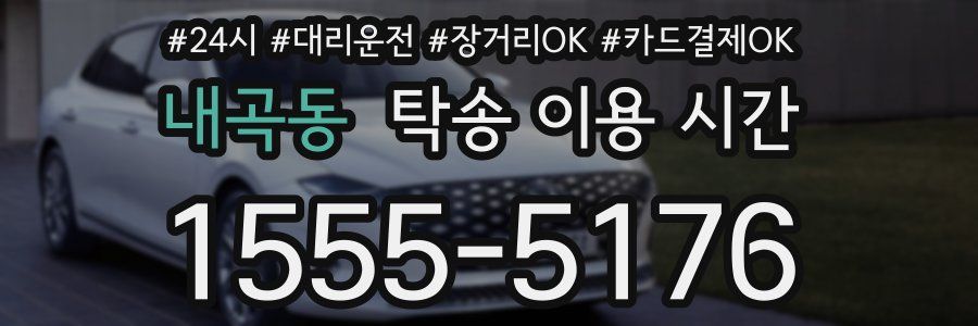 내곡동 탁송 이용 시간