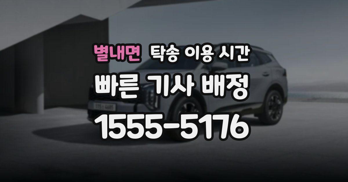 별내면 탁송 이용 시간