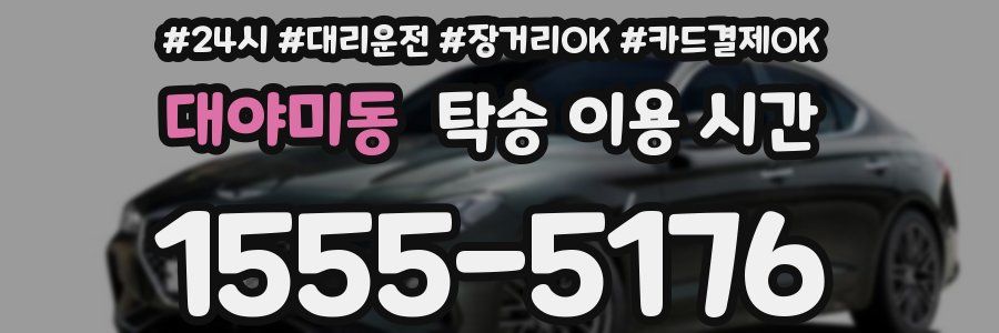 대야미동 탁송 이용 시간