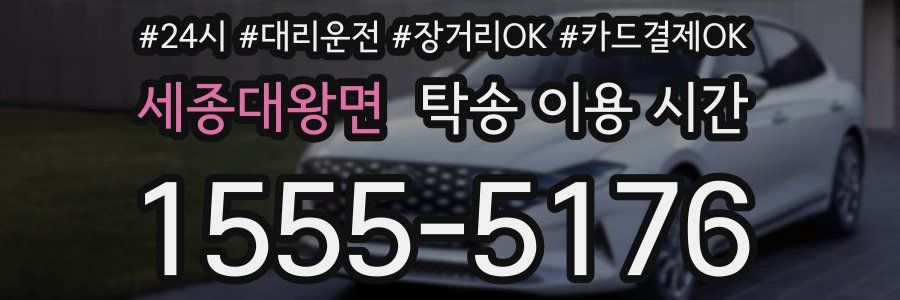 세종대왕면 탁송 이용 시간
