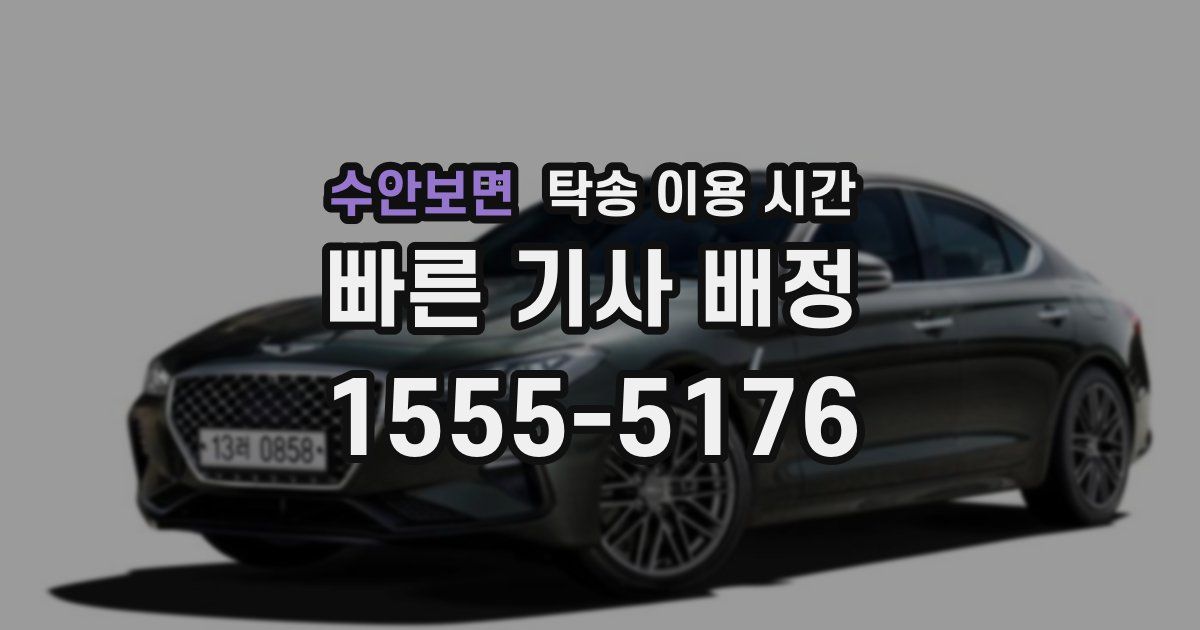 수안보면 탁송 이용 시간