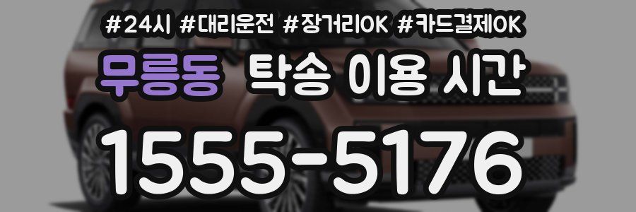 무릉동 탁송 이용 시간
