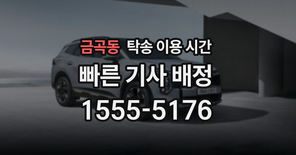 금곡동 탁송 이용 시간
