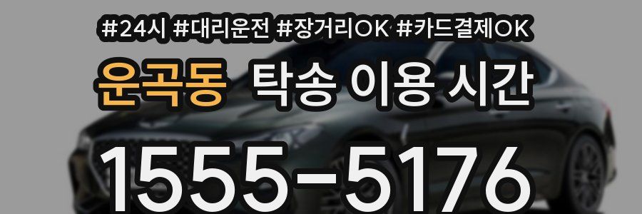운곡동 탁송 이용 시간