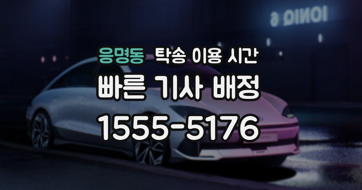 응명동 탁송 이용 시간