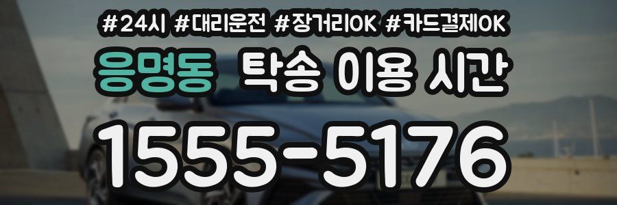 응명동 탁송 이용 시간