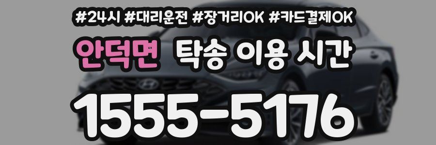 안덕면 탁송 이용 시간