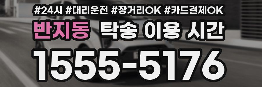 반지동 탁송 이용 시간