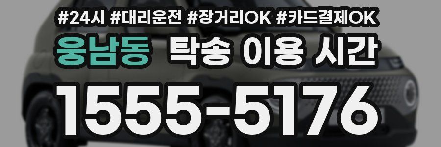 웅남동 탁송 이용 시간
