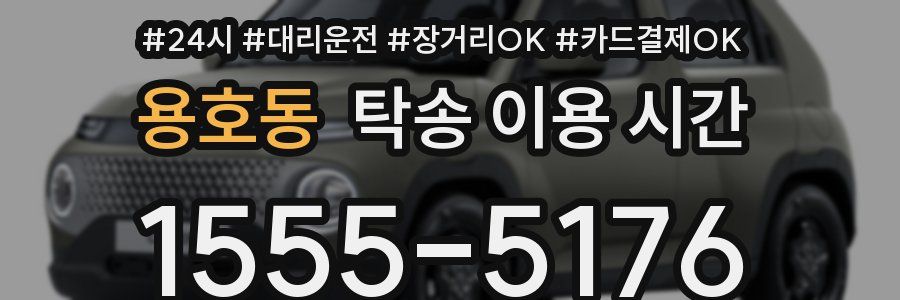 용호동 탁송 이용 시간