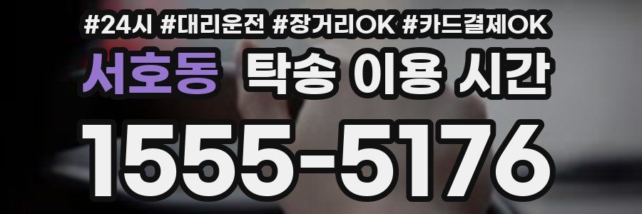 서호동 탁송 이용 시간