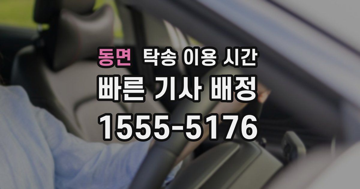 동면 탁송 이용 시간