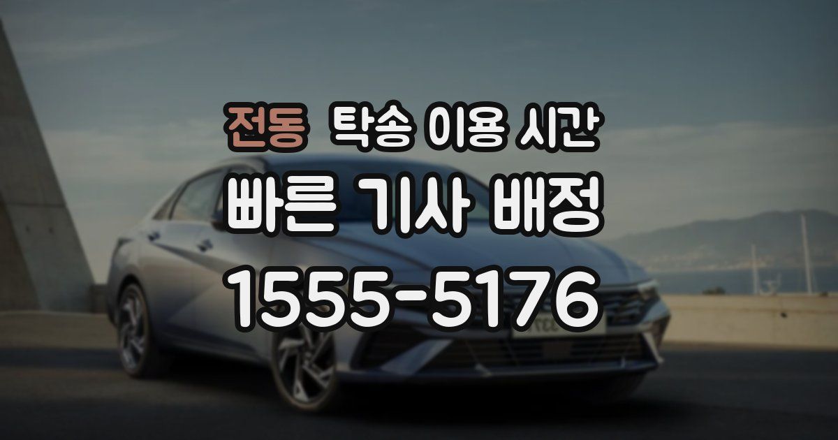 전동 탁송 이용 시간