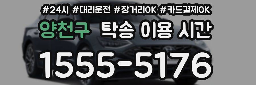 양천구 탁송 이용 시간