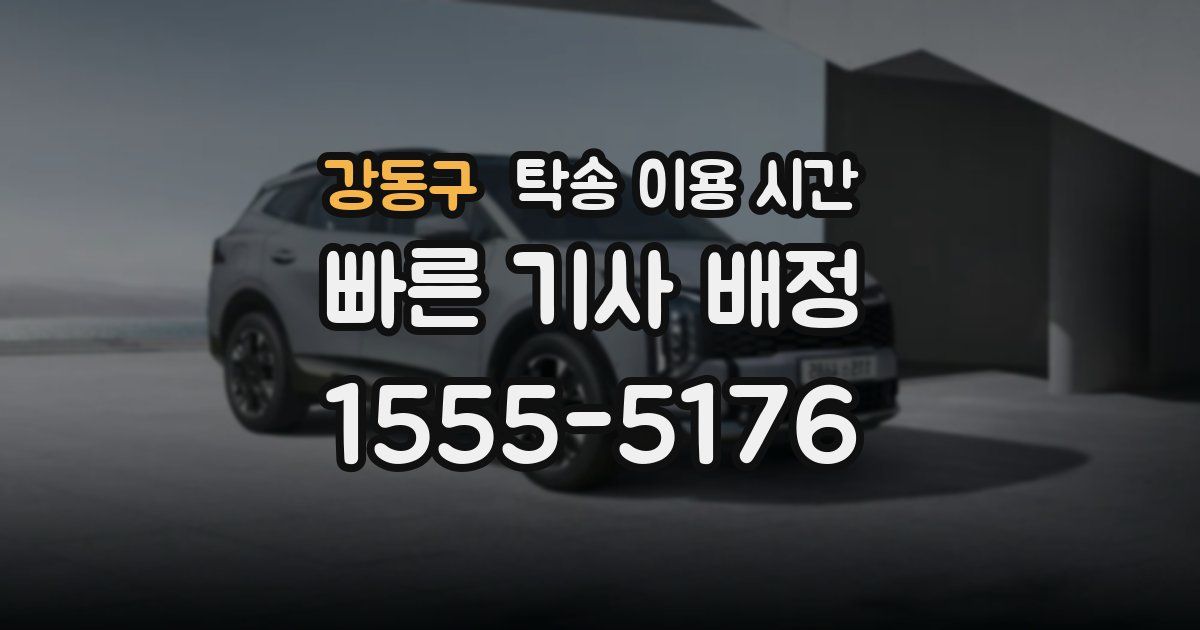 강동구 탁송 이용 시간