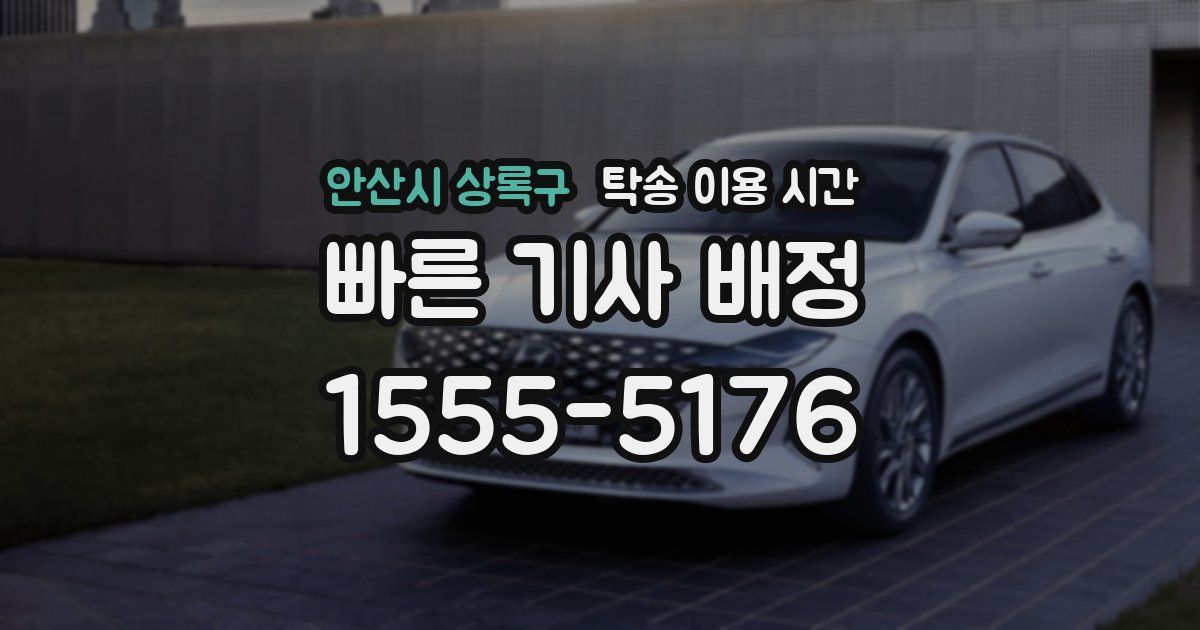 안산시 상록구 탁송 이용 시간
