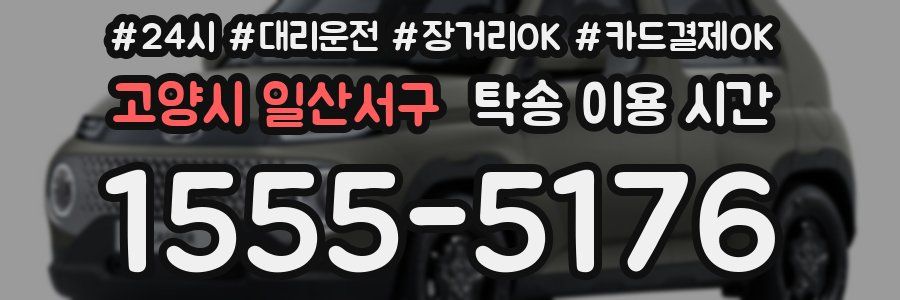 고양시 일산서구 탁송 이용 시간