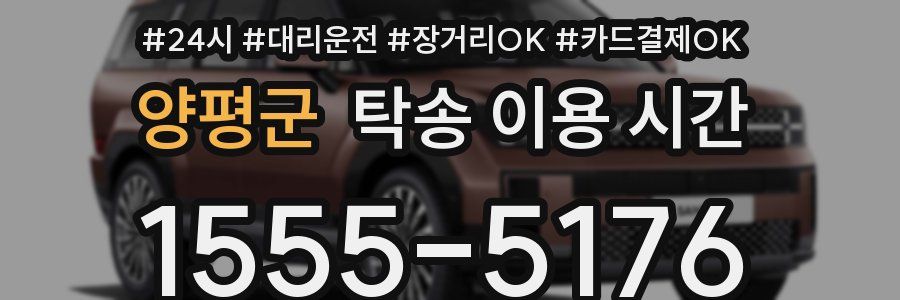 양평군 탁송 이용 시간