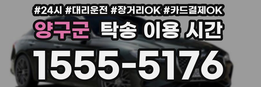 양구군 탁송 이용 시간