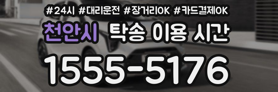천안시 탁송 이용 시간