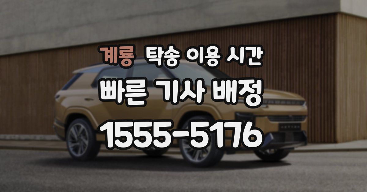 계룡 탁송 이용 시간