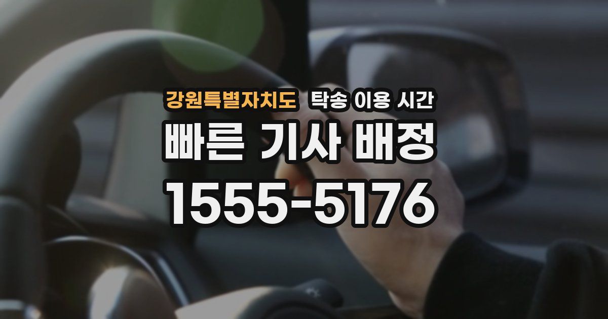 강원특별자치도 탁송 이용 시간