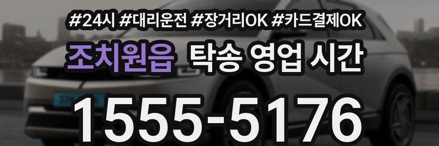 조치원읍 탁송 영업 시간