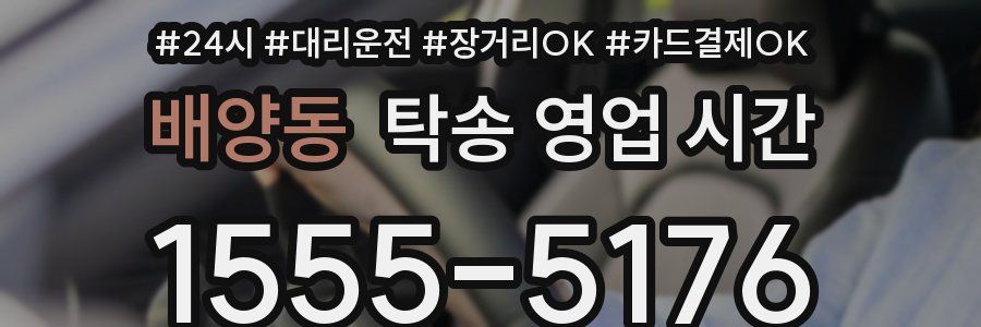 배양동 탁송 영업 시간