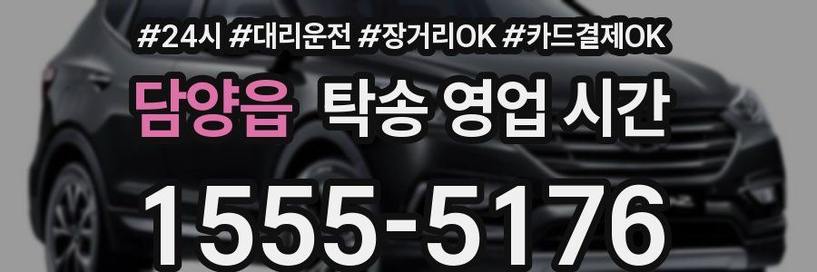 담양읍 탁송 영업 시간
