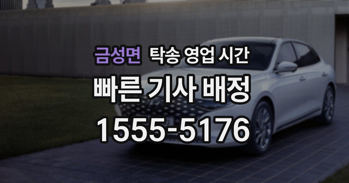 금성면 탁송 영업 시간
