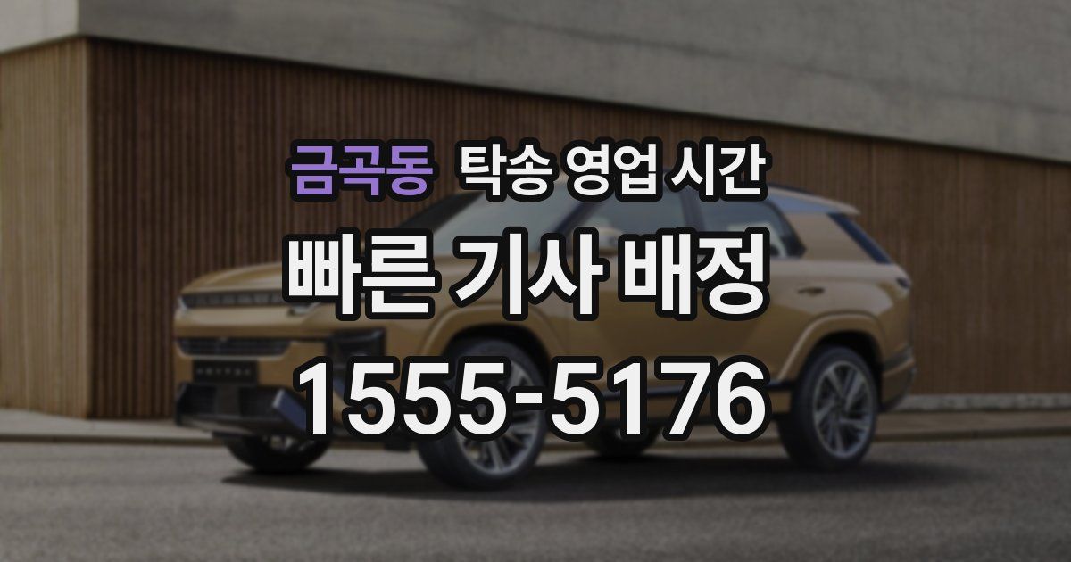 금곡동 탁송 영업 시간