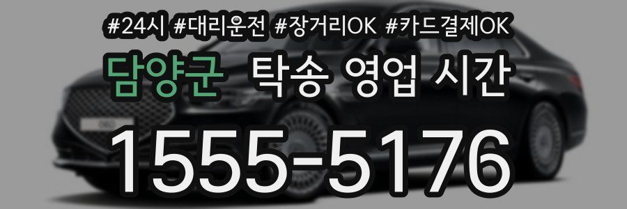 담양군 탁송 영업 시간