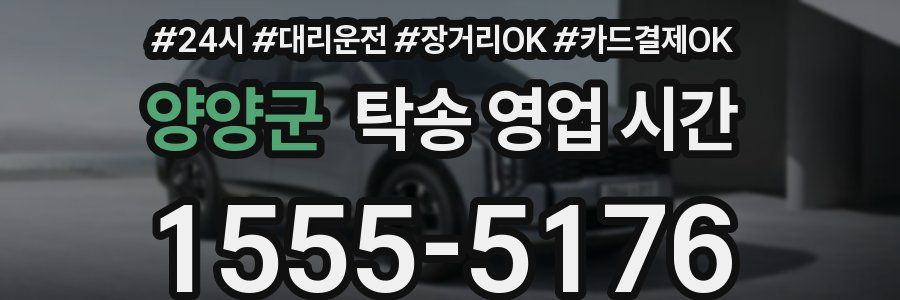 양양군 탁송 영업 시간