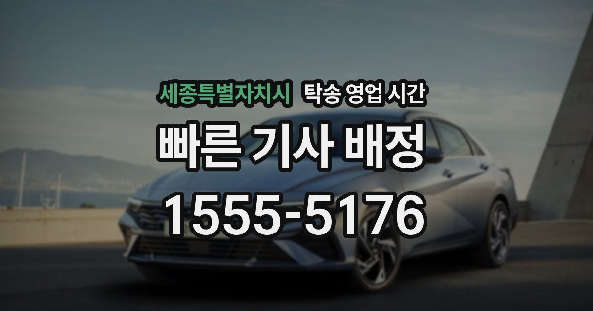 세종특별자치시 탁송 영업 시간